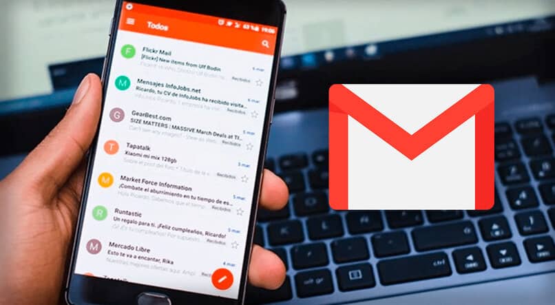 app de gmail en dispsotivo android 