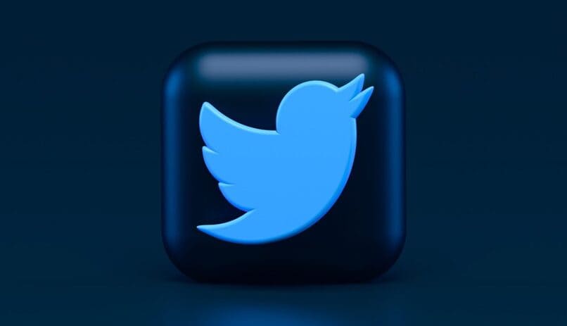 simbolo de twitter en oscuro