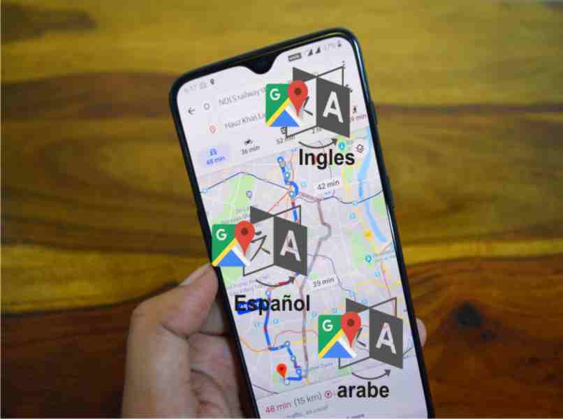 cambia el idioma en google maps