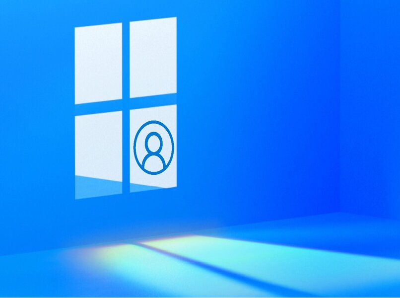 Windows-Emblem mit Silhouette