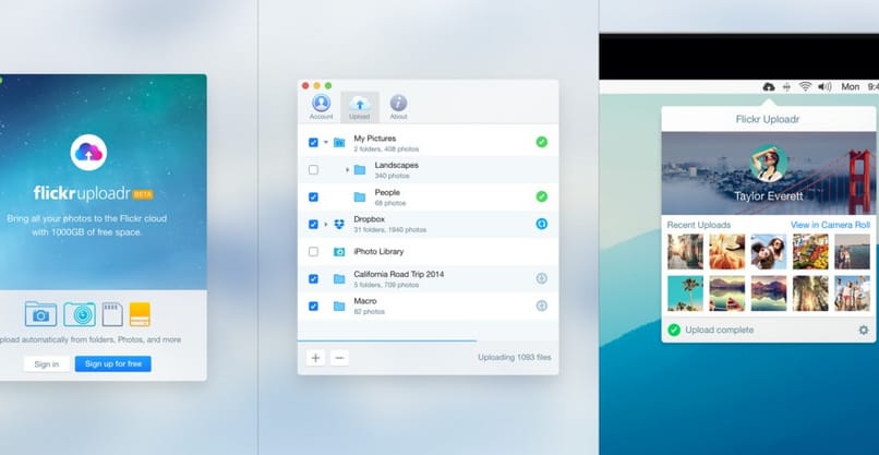 subir fotos de la nube a flickr