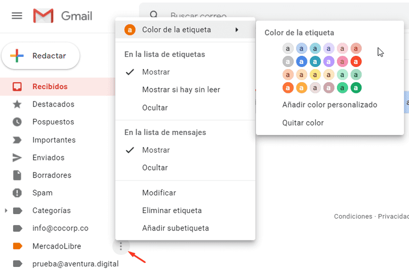 etiquetas gmail organizarte