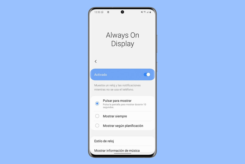 activar always on display