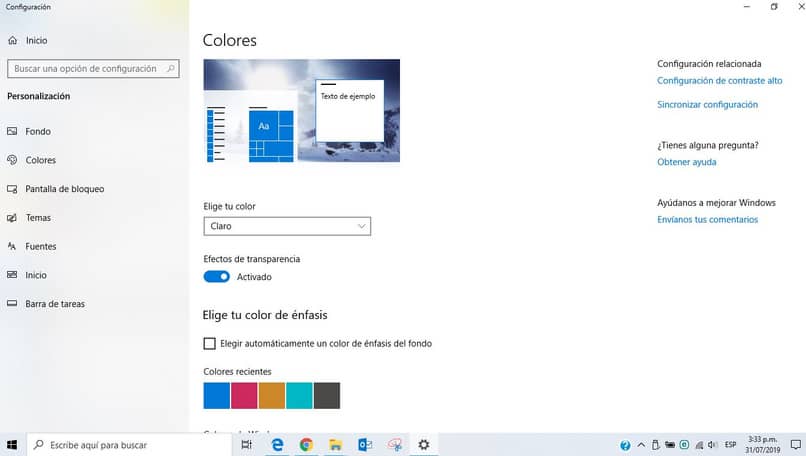 formas poner barra tareas transparente