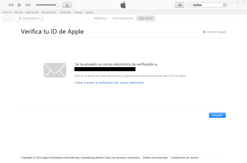 correo de verificacion de apple