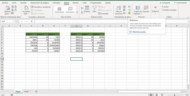 relaciones tablas buscarv excel