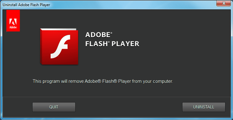 desinstalar adobe flash player 