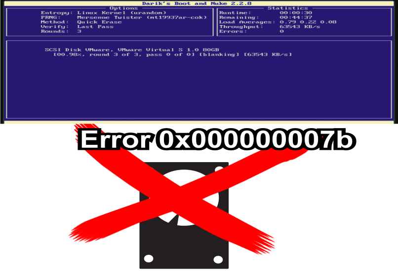 comprobar el error 0x000000007b en bios