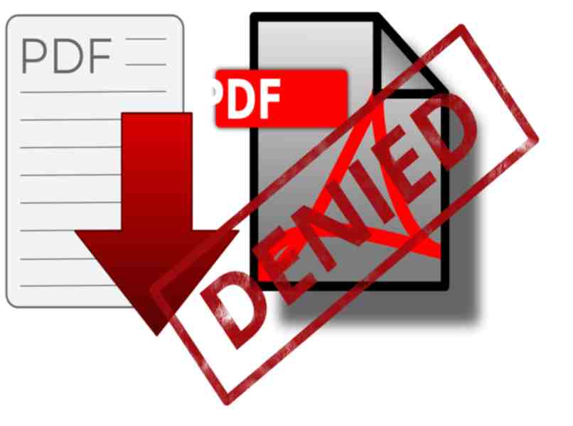documentos pdf bloqueados acceso negado