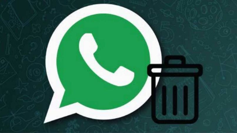 logo de whatsapp con icono de eliminar