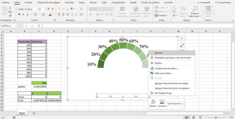 eliminar elementos excel