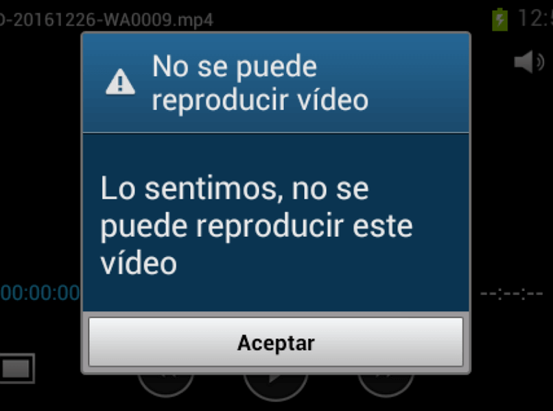 whatsapp error reproducir video