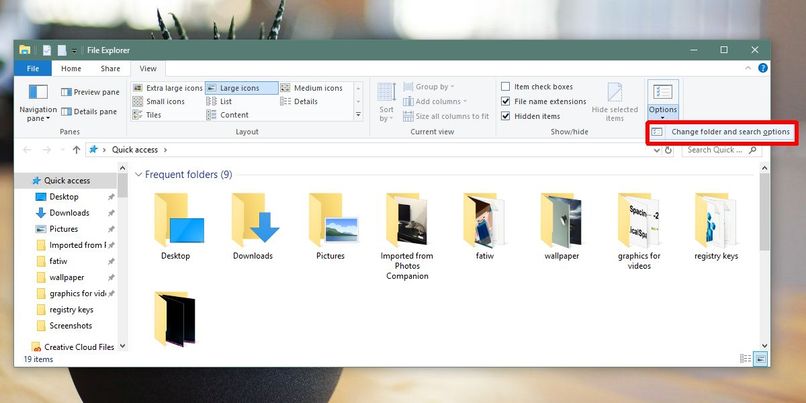 Windows-Desktop zum Durchsuchen des Ordners