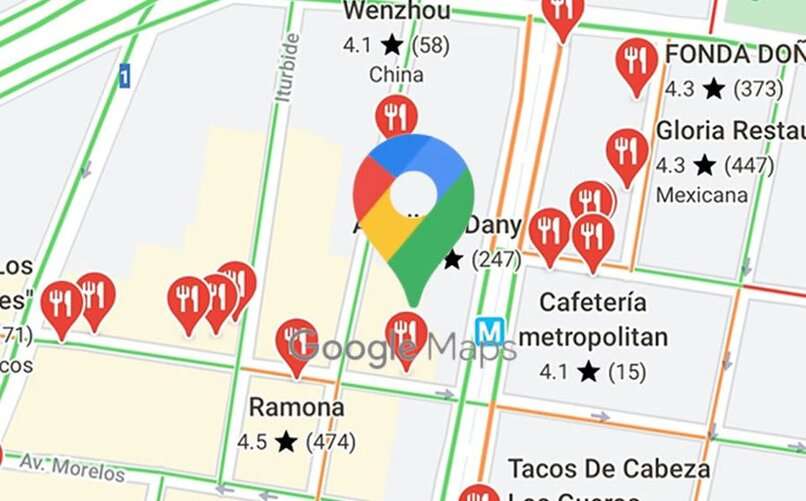 Karte mit Google Maps-Standorten
