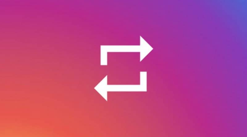 icono repost instagram fondo rosa