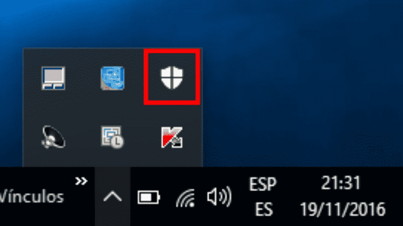 windows defender icono barra tareas