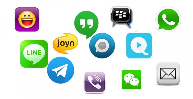 variedad de aplicaciones de mensajeria instantanea