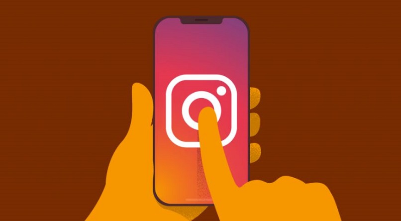 illustracion de telefono con logo de instagram