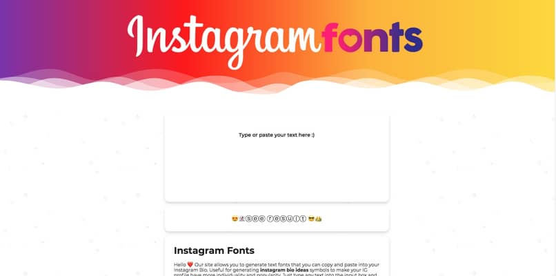 instagram con fonts