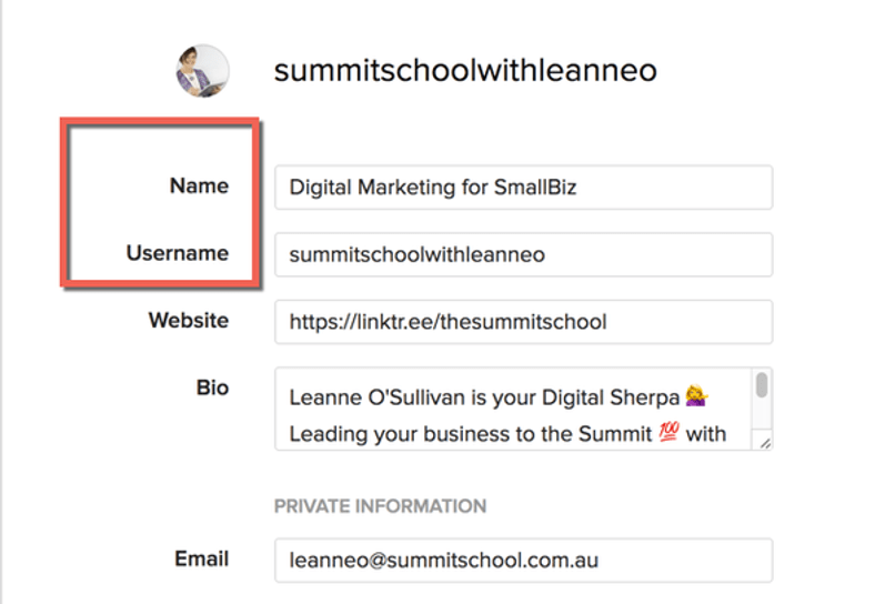 identificar tipo de cuenta con el nombre de usuario