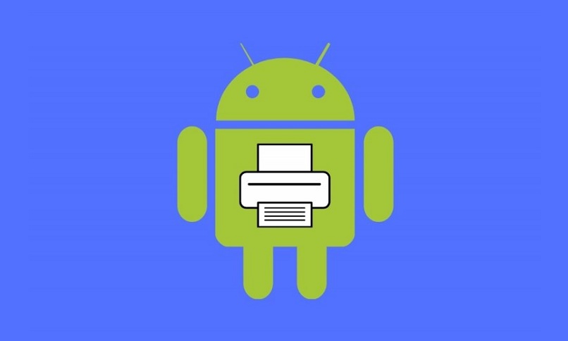Logo de Android con impresora