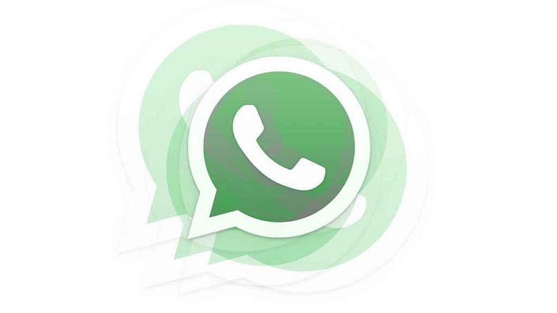 WhatsApp-Logo auf weißem Hintergrund