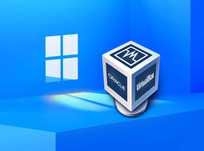 Windows-Emblem und Virtualbox