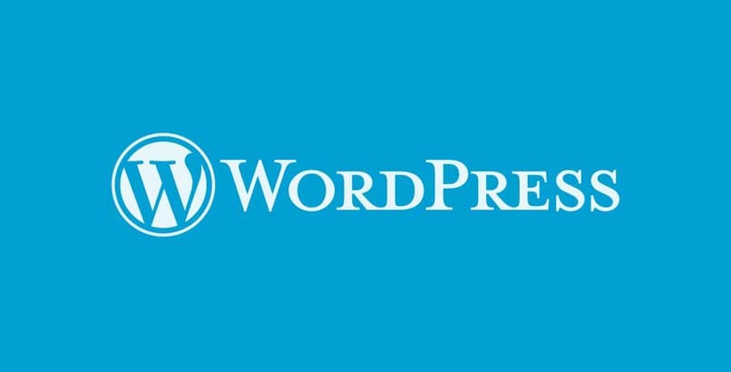 wordpress logo fondo azul