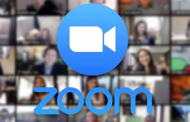 logo de zoom con fondo de videollamada