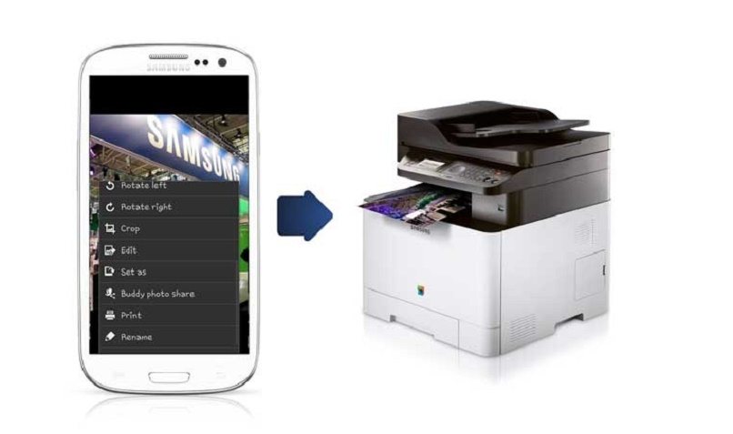Móvil Android e impresora