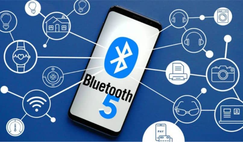 Handy mit Bluetooth-Logo