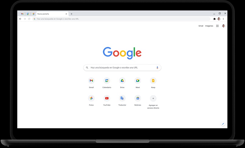 Startseite des Google Chrome-Browsers