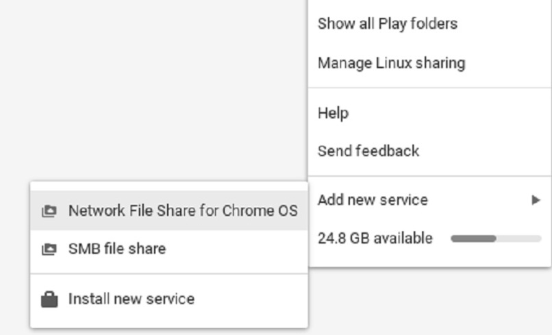 Chrome OS Netzwerkdateifreigabe 