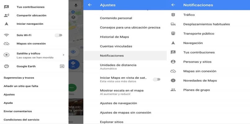 quitar notificaciones app google maps