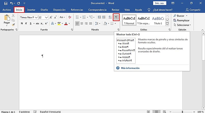 Microsoft Word alle Optionen anzeigen