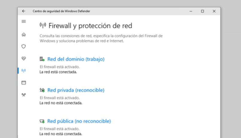 Windows-Firewall-Einstellungsbildschirm