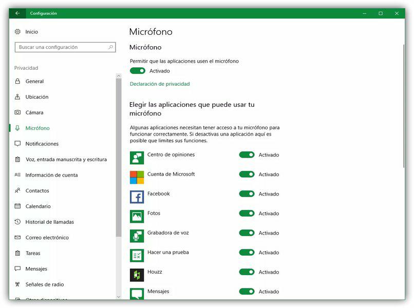 configuracion windows sistema