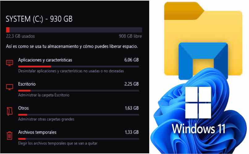 metodo para ver almacenamiento en windows 11