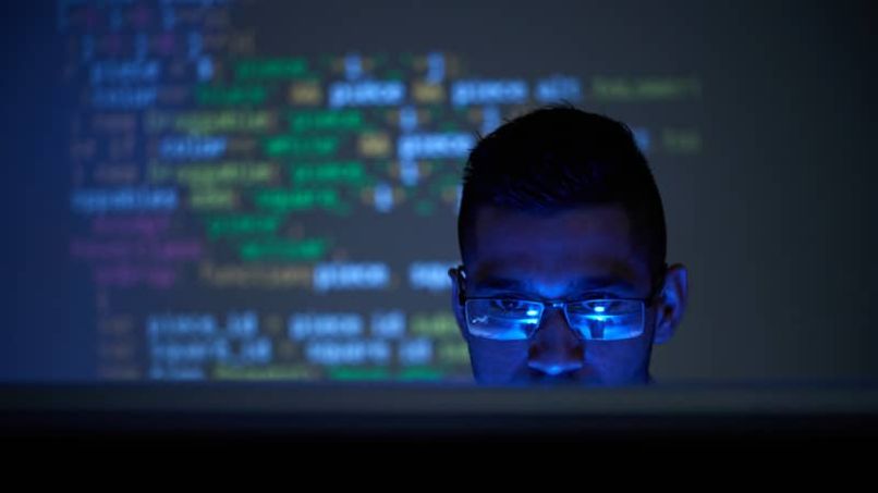 persona trabajando en pc