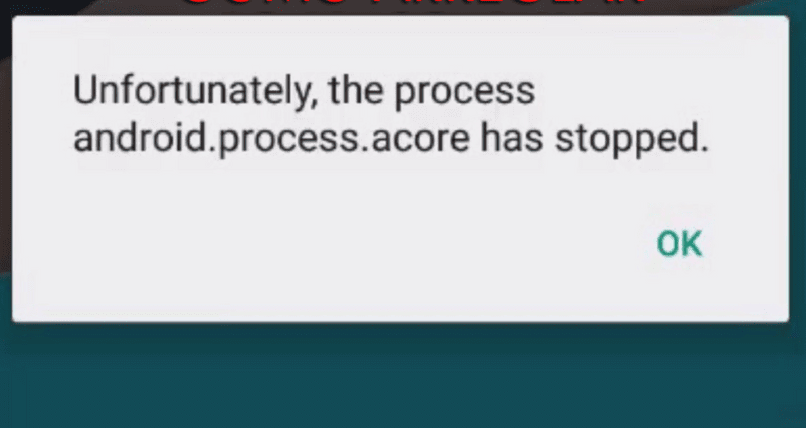 error del sistema android