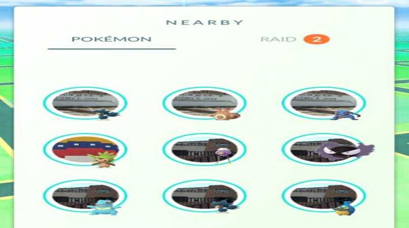 pokemon radar menu cerca