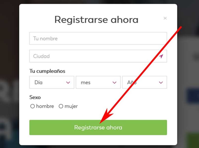 crear cuenta lovoo registrar datos personales