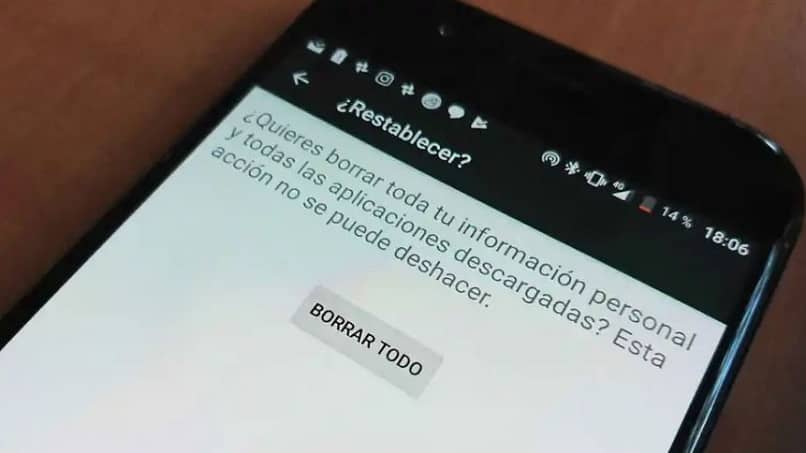 restablecer telefono android