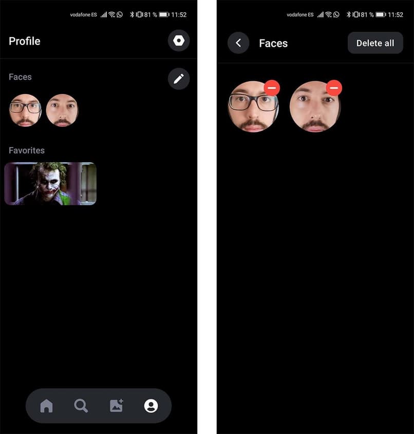 usar rostro gif reface app