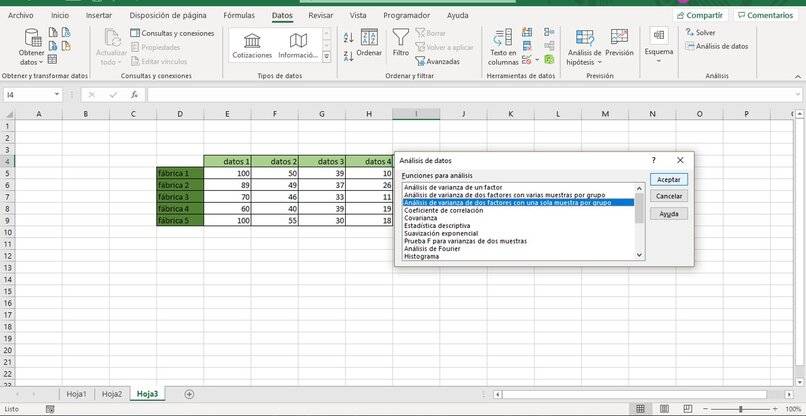 analisis datos excel
