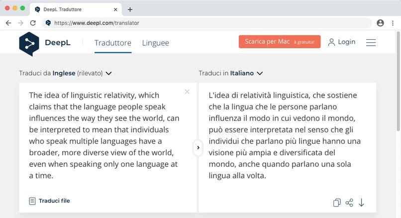 traducir textos con deepl