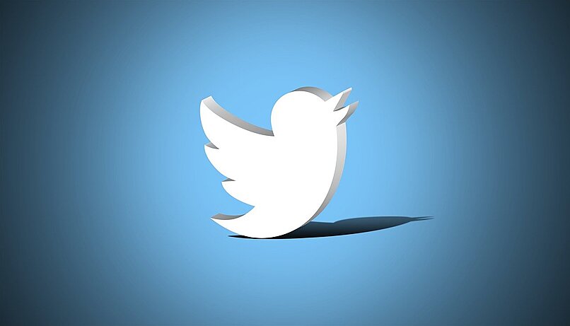 Twitter-Emblem mit blauem Hintergrund