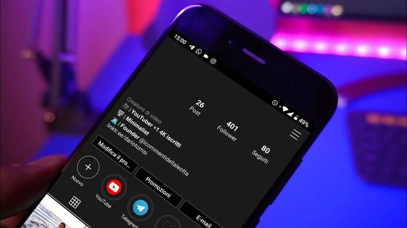 usar modo oscuro en instagram