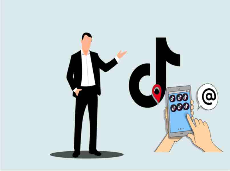 interfaz tiktok en movil para hacer menciones