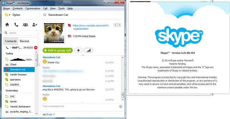 Alte Skype-Oberfläche